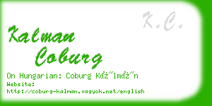 kalman coburg business card